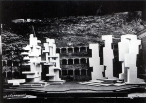 Stage set for King Oedipus, Salzburg, 1965