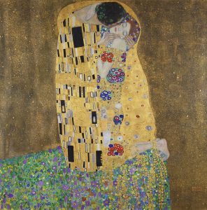 Gustav Klimt, The Kiss, picture Belvedere, Vienna