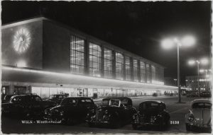 The new West-Station by night, HDH-Verlag, about 1957 © Wien Museum