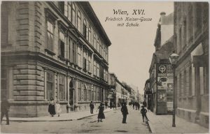 Friedrich-Kaiser-Gasse with school, Sperlings Postkartenverlag, about 1910 © Wien Museum
